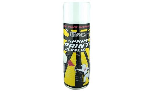 Грунт аэрозольный Boost Spray Paint Acrylic, многоцелевой, акриловый, белый матовый, баллон 520мл, арт. SPR-MW1007