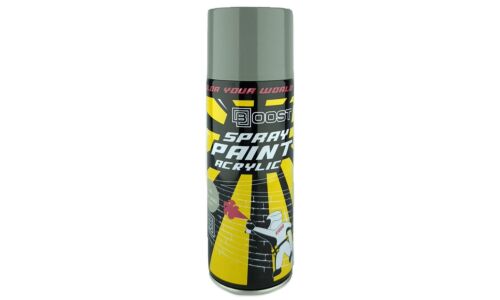 Краска аэрозольная Boost Spray Paint Acrylic, акриловая, многоцелевая, серебристая, баллон 520мл, арт. SP-S36