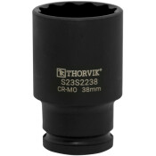 Головка торцевая ударная Thorvik, длинная, 12-гранная, под квадрат 1/2