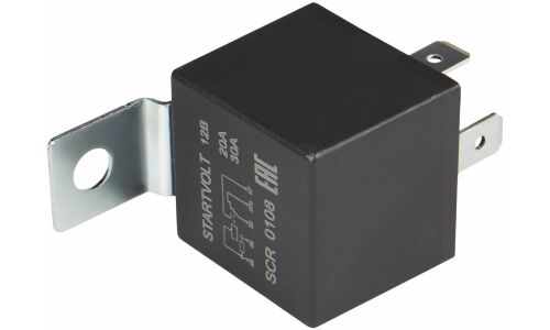 Реле 5 контактов 12V 20/30A (с кронштейном, с резистором) универсальное STARTVOLT, арт. SCR 0108