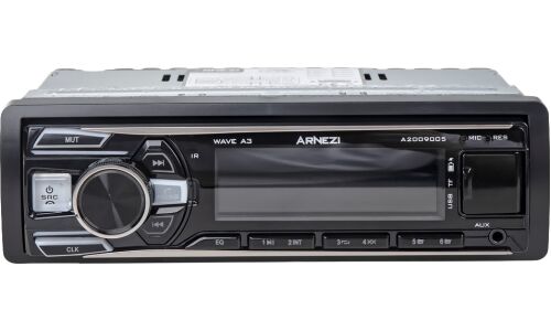 Автомагнитола Arnezi Wave A3, 1 DIN, USB/AUX/microSD/Bluetooth, 4х25Вт, пульт ДУ, фиолетовая подсветка, арт. A2009005