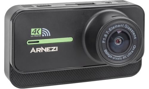 Видеорегистратор Arneazi D200, 8Мп, 3840x2160, обзор 170°, экран 3", 200мАч, WiFi, GPS, 1 камера, арт. A2011002