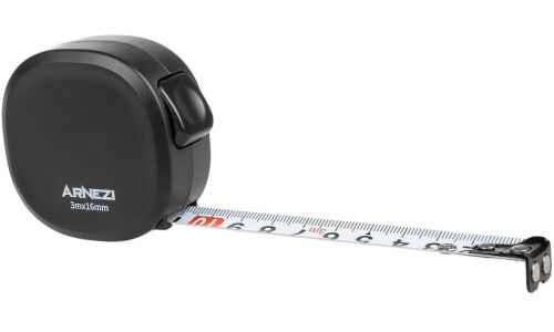 Рулетка Black 3м х 16мм с магнитным зацепом и автостопом ARNEZI, арт. R6200010