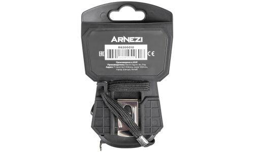 Рулетка Black 3м х 16мм с магнитным зацепом и автостопом ARNEZI, арт. R6200010