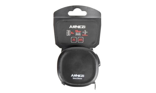 Рулетка Black 5м х 19мм с магнитным зацепом и автостопом ARNEZI, арт. R6200011