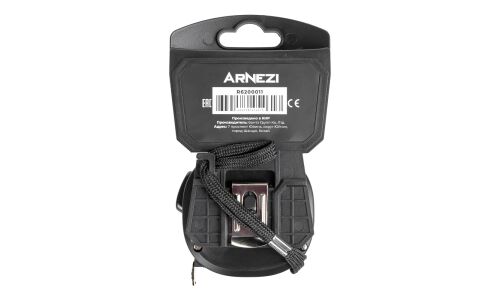 Рулетка Black 5м х 19мм с магнитным зацепом и автостопом ARNEZI, арт. R6200011