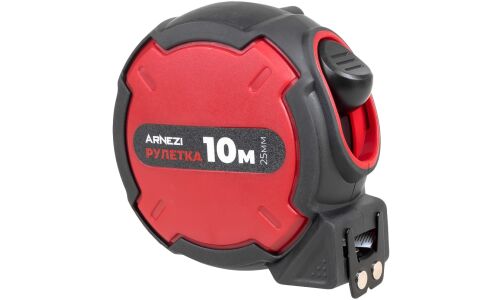 Рулетка Profi 10м х 25мм с двойным зацепом ARNEZI, арт. R6200032