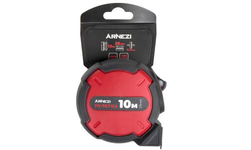 Рулетка Profi 10м х 25мм с двойным зацепом ARNEZI, арт. R6200032