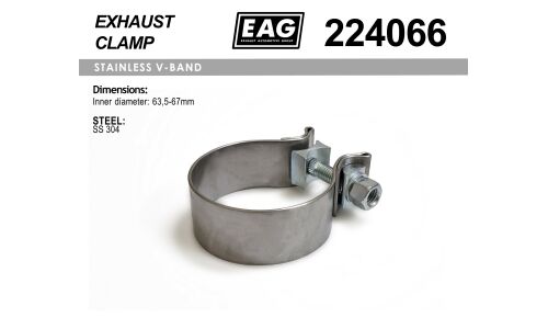 Хомут глушителя, силовой SS304 EAG EAG, арт. 224066