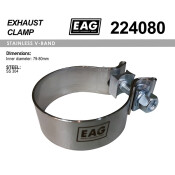 Хомут глушителя, силовой 224080 SS304 EAG EAG, арт. 224080