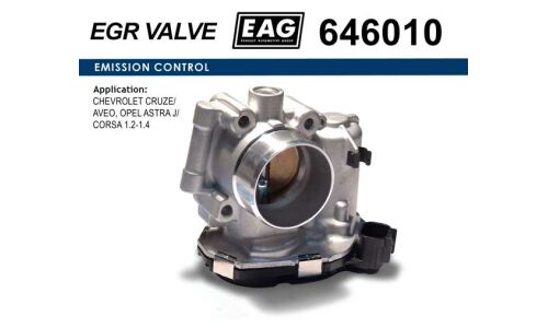 Дроссельная заслонка CHEVROLET CRUZE/AVEO, OPEL ASTRA J/CORSA 1.2-1.4 EAG EAG, арт. 646010