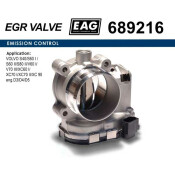 Дроссельная заслонка VOLVO S40/S60 I /S60 II/S80 II/V60 I/V70 III/XC60 I/XC70 I/XC70 II/XC 90 I eng.D3/D4/D5 EAG EAG, арт. 689216