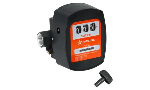 Счетчик дизельного топлива Airline, BSPT 1", 0-60л/мин, шестеренчатый, арт. AFPP023