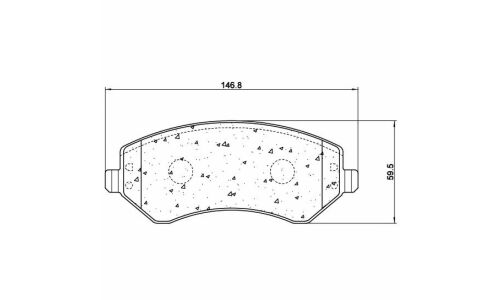 Колодки тормозные дисковые для автомобилей Dodge Caravan (00-) с колёсными дисками R15 | перед Trialli, арт. PF 2264