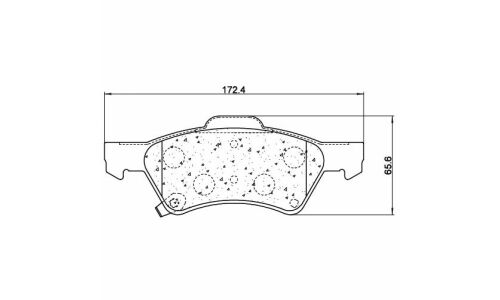 Колодки тормозные дисковые для автомобилей Dodge Caravan (00-) с колёсными дисками R16 | перед Trialli, арт. PF 2263