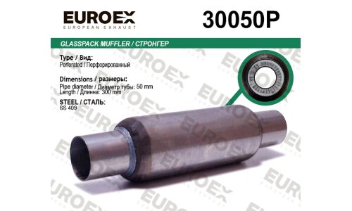 Стронгер нерж. перфорированный (50x200x300) EUROEX, арт. 30050P