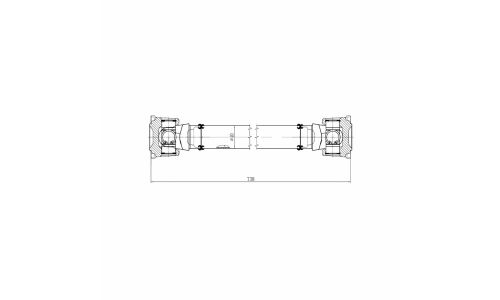 Карданный вал в сборе для автомобилей BMW X1 E84 (09-)/3 E90 (05-) | перед Trialli, арт. CD 2605