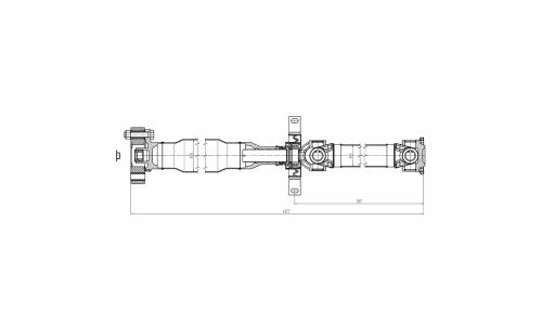 Карданный вал в сборе для автомобилей BMW X1 E84 (09-)/3 E90 (05-) (бензин) (АКПП) в сборе | зад Trialli, арт. CD 2609