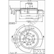 Диск тормозной Standard | зад Brembo, арт. 08.5288.10