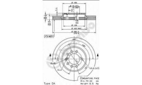 Диск тормозной Standard | перед Brembo, арт. 09.7629.10