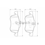 Колодки тормозные дисковые Bosch, передние, комплект на ось (4 шт), арт. 0 986 424 758