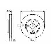 Диск тормозной | перед Bosch, арт. 0 986 479 084