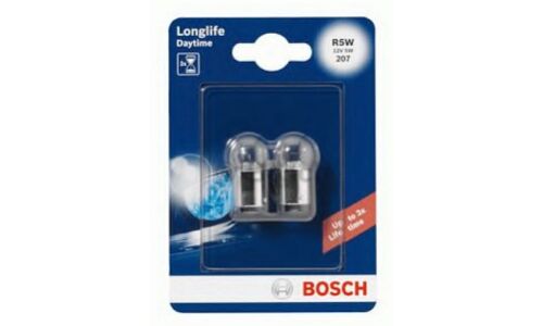 Лампа Bosch LongLife Daytime R5W (BA15s, G18), 5В, 12Вт, комплект 2 шт, арт. 1 987 301 058