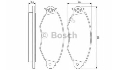 Колодки тормозные дисковые Bosch, передние/задние, комплект на ось (4 шт), арт. 0 986 424 691