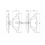 Колодки тормозные дисковые Bosch, задние, комплект на ось (4 шт), арт. 0 986 469 960