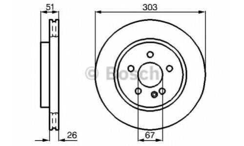 Диск тормозной | перед Bosch, арт. 0 986 478 468