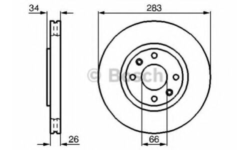 Диск тормозной Bosch, передний, арт. 986478979