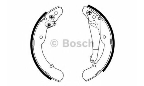 Колодки тормозные барабанные Bosch, комплект на ось (4 шт), арт. 0 986 487 555