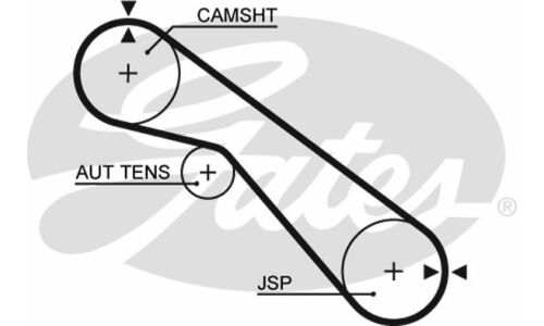 Комплект ремня ГРМ Gates, арт. K015405XS