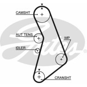 Комплект ремня ГРМ Gates, арт. K015491XS