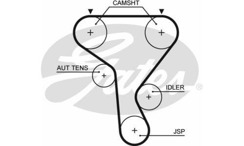Комплект ремня ГРМ Gates, арт. K015573XS