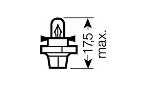 Лампа Osram Original Line BAX (BX8.4d green, T5), 12В, 2Вт, 1 шт, арт. 2352 MFX6