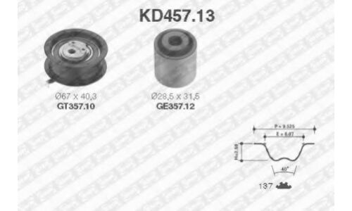 Комплект ремня ГРМ SNR, арт. KD457.13