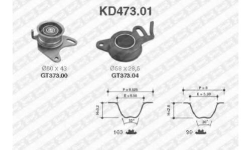 Комплект для замены ремня ГРМ SNR, арт. KD473.01