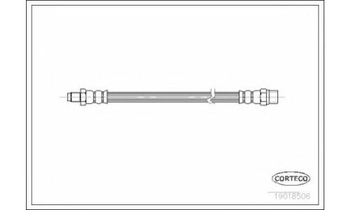Шланг тормозной | перед/зад Corteco, арт. 19018506