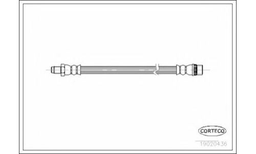 Шланг тормозной Corteco, арт. 19020436
