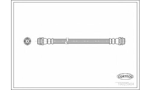Шланг тормозной | зад прав/лев Corteco, арт. 19025904