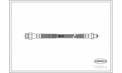 Шланг тормозной | зад Corteco, арт. 19025914