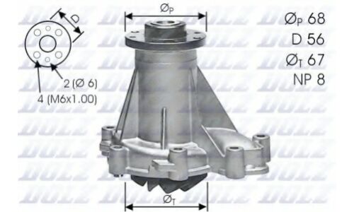 Водяной насос (помпа) системы охлаждения Dolz, арт. M-176