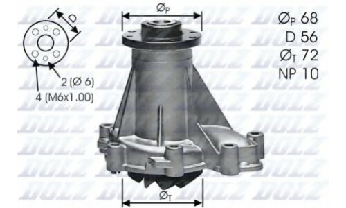 Водяной насос (помпа) системы охлаждения Dolz, арт. M-276