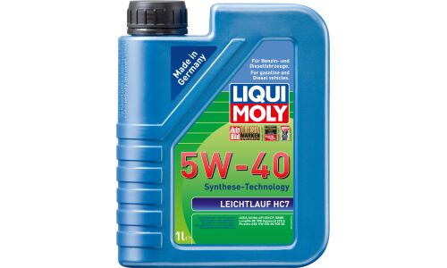 Масло моторное  Liqui Moly Leichtlauf HC7 5w40 синтетическое, API SN, ACEA A3/B4, универсальное, 1л, арт. 1346