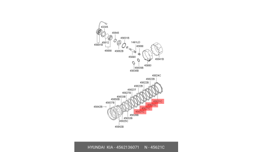Диск тормозной Hyundai/Kia, арт. 4562136071