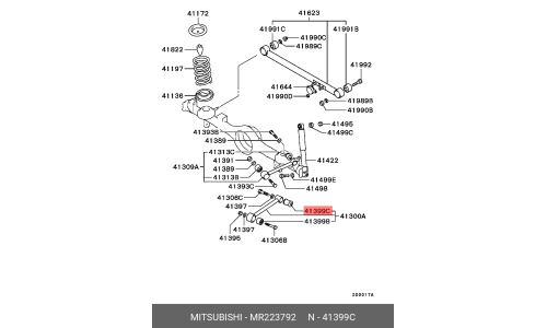 Сайлентблок рычага подвески | зад Mitsubishi, арт. MR223792
