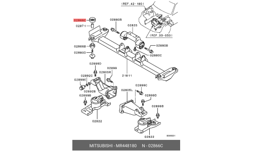 Сайлентблок рычага подвески Mitsubishi, арт. MR448180