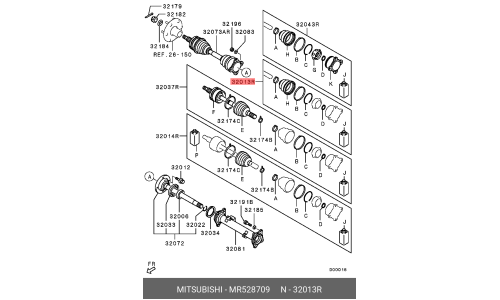 Пыльник шруса Mitsubishi, арт. MR528709
