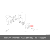 Комплект подшипника ступицы колеса Nissan, арт. 43262-4M400